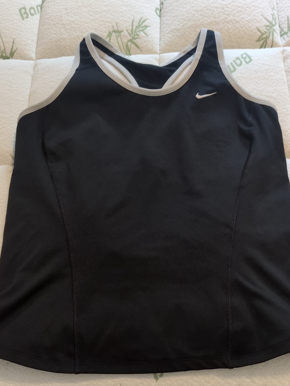 Nike Black Women's Athletic Tank with White Trim